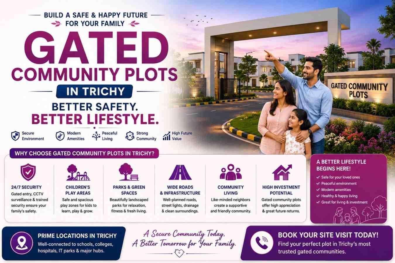 How Gated Community Plots in Trichy Offer Better Safety and Lifestyle for Families