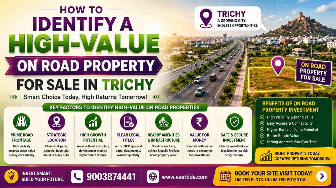 How to Identify a High-Value On Road Property for Sale in Trichy