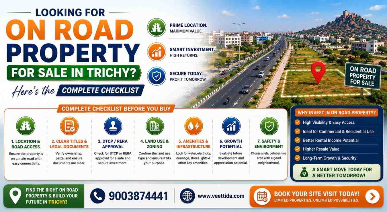 Looking for On Road Property for Sale in Trichy? Here’s the Complete Checklist