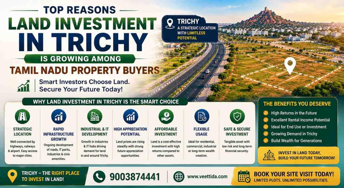 Top Reasons Land Investment in Trichy is Growing Among Tamil Nadu Property Buyers